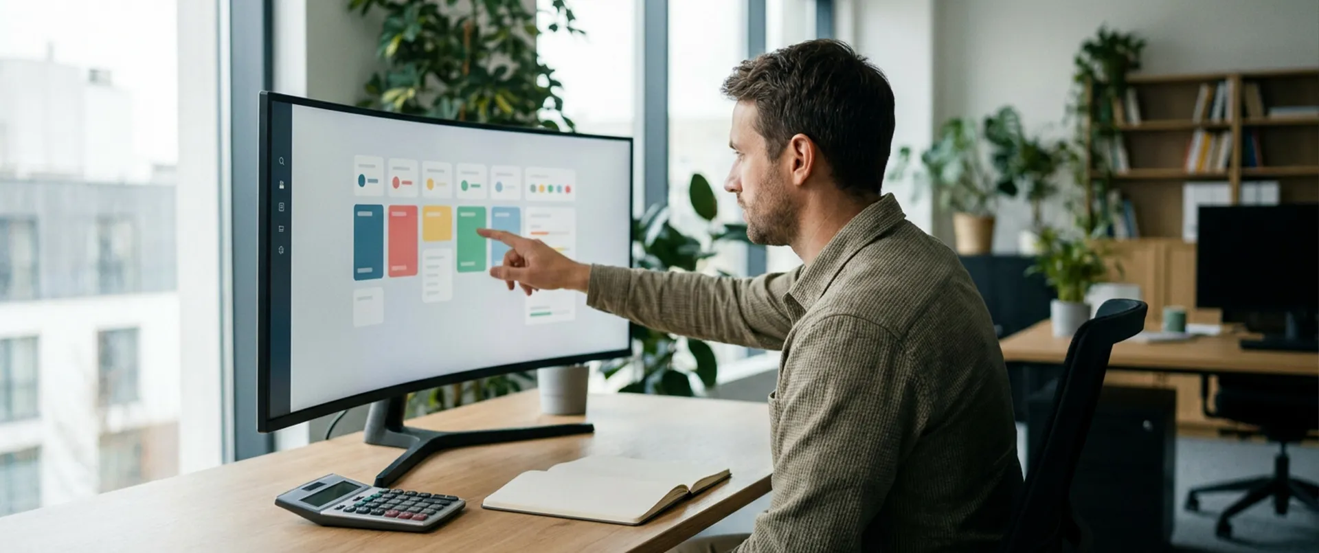 Tableau d'indicateurs et cotes décimales sur moniteur